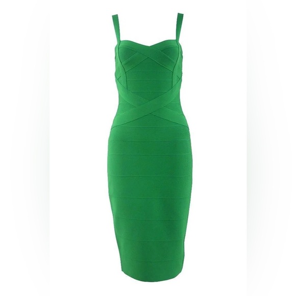 Elegant Green Bodycon Dress - Picture 11 of 13